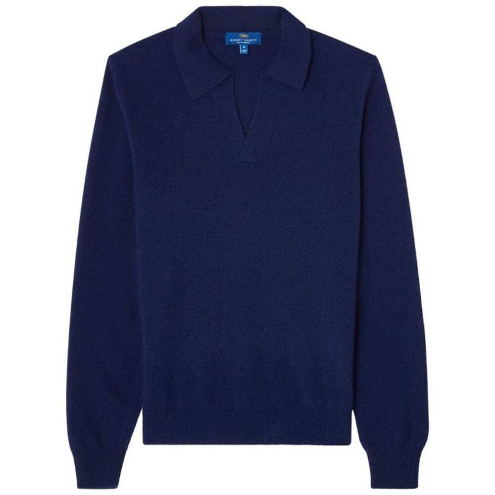 Robert Talbott Mens  100% Cashmere Parsons Johnny Collar Sweater